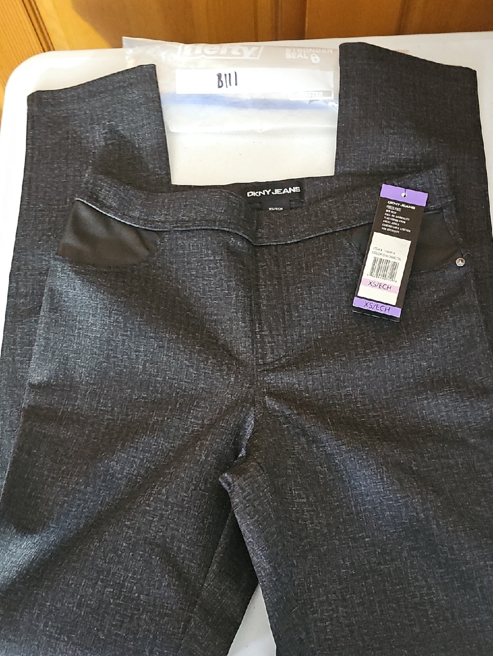 DKNY Charcoal Ponte Pull-On Pants 5BIN B111